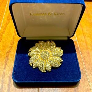 Jackie Kennedy Reproduction Pave Flower Pin